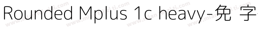 Rounded Mplus 1c heavy字体转换